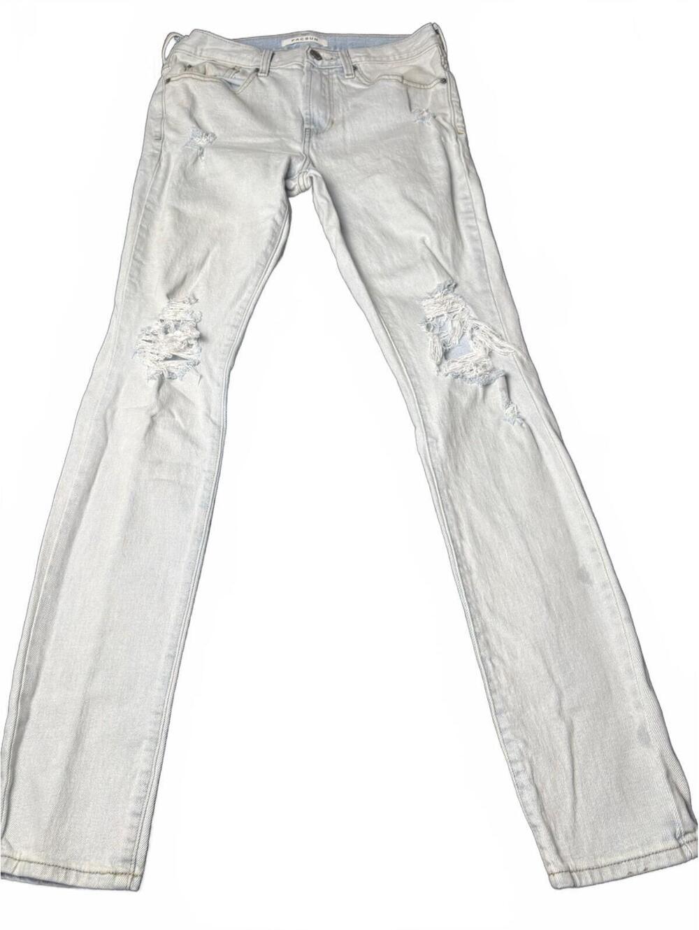 Pacsun Light Wash Distressed Skinny Jeans 30x32